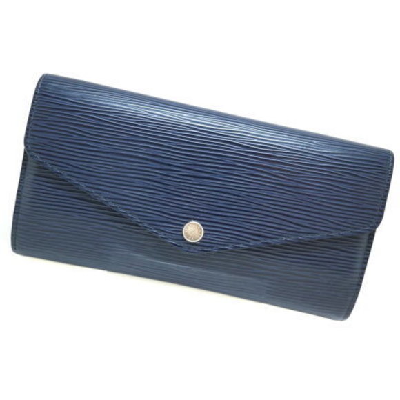 Louis Vuitton Portefeuille Sarah Long Wallet Epi Leather Indigo Blue - Picture 1 of 12
